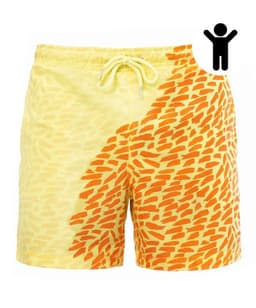 image-Spot European and American cross-border parent-child models Explosive models Water-changing beach pants Men's plus size shorts Temperature-sensing color-changing swimming trunks