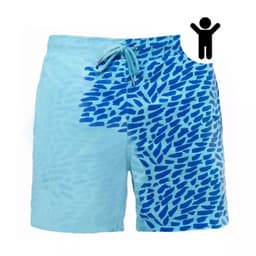 image-Spot European and American cross-border parent-child models Explosive models Water-changing beach pants Men's plus size shorts Temperature-sensing color-changing swimming trunks