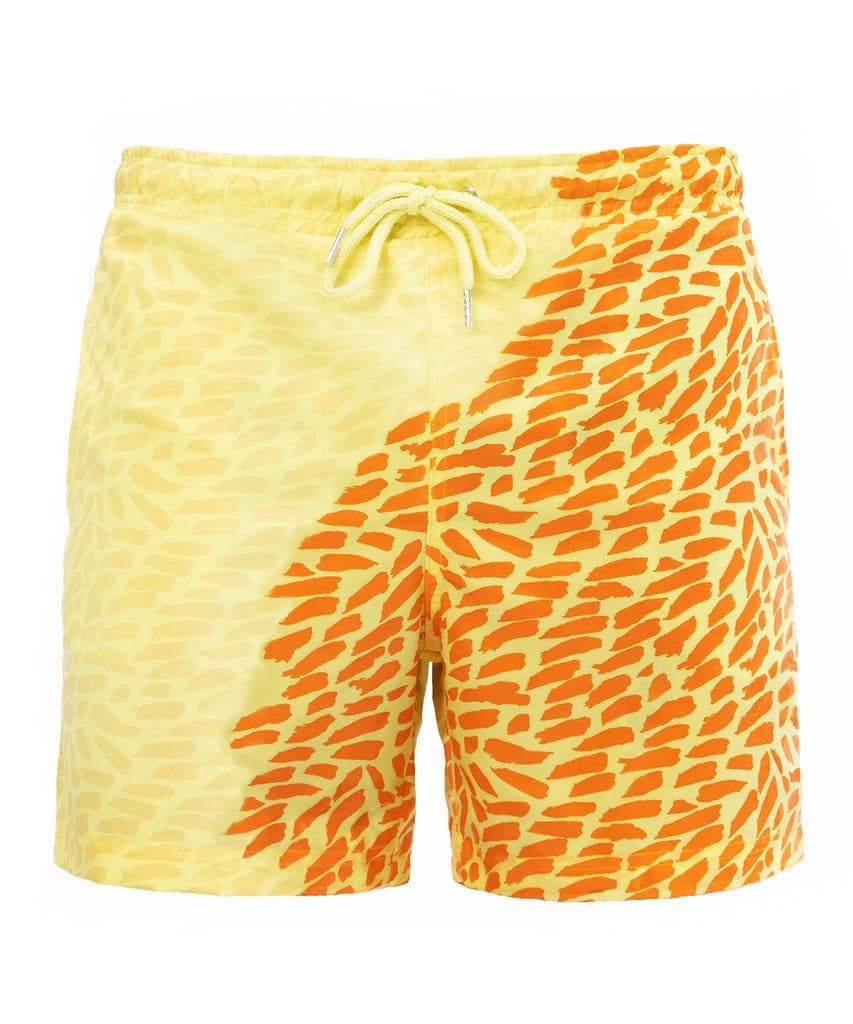 image-Spot European and American cross-border parent-child models Explosive models Water-changing beach pants Men's plus size shorts Temperature-sensing color-changing swimming trunks