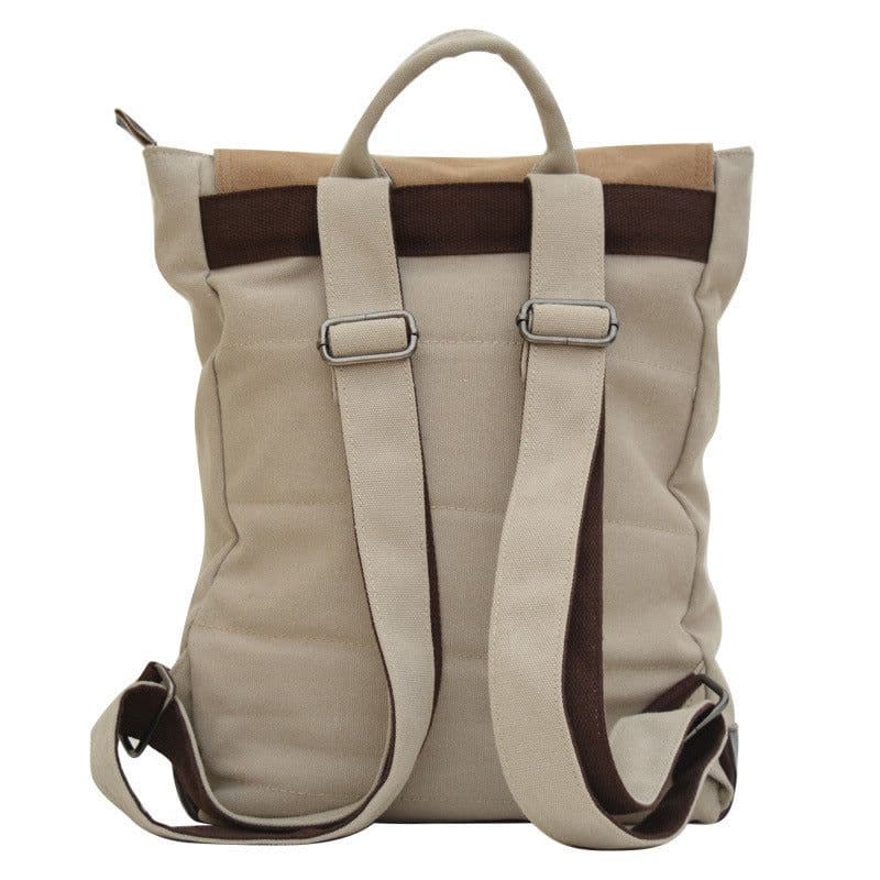 image-Canvas Totoro Backpack - Anime School Bag Khaki