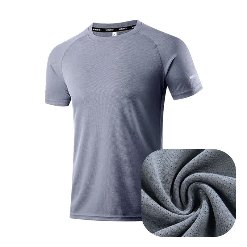 image-Men's Workout Shirts Lightweight Quick Dry T-Shirts Fishing Hiking Solid Color Mesh Breathable Loose Plus Size Melman Shirt