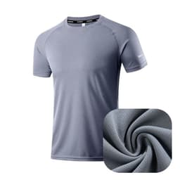 image-Men's Workout Shirts Lightweight Quick Dry T-Shirts Fishing Hiking Solid Color Mesh Breathable Loose Plus Size Melman Shirt