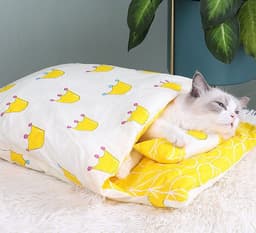 image-Cat litter factory direct wholesale custom made Japanese style Japanese style cat sleeping bag warm autumn and winter pet cat litter