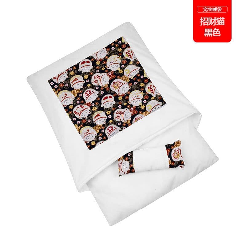 image-Cat litter factory direct wholesale custom made Japanese style Japanese style cat sleeping bag warm autumn and winter pet cat litter