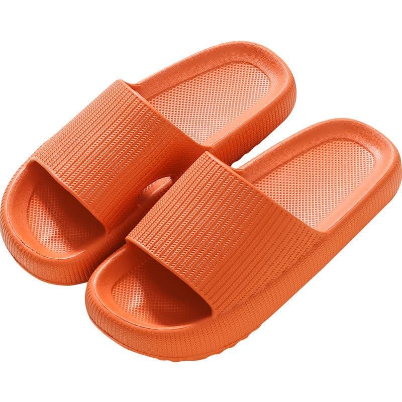 image-Stepping on shit slippers female summer household home bathroom bathing couple thick-soled home men's sandals and slippers for summer wear