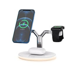 image-Magnetic wireless charging stand 15W wireless charging stand Compatible with mobile phone, headset, watch wireless charging 3 in 1