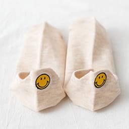 image-Summer New Asakuchi Boat Socks Women's Pure Cotton Cartoon Embroidered Smiley Face Socks Cute Women's Socks Low Cut Boat Socks Wholesale