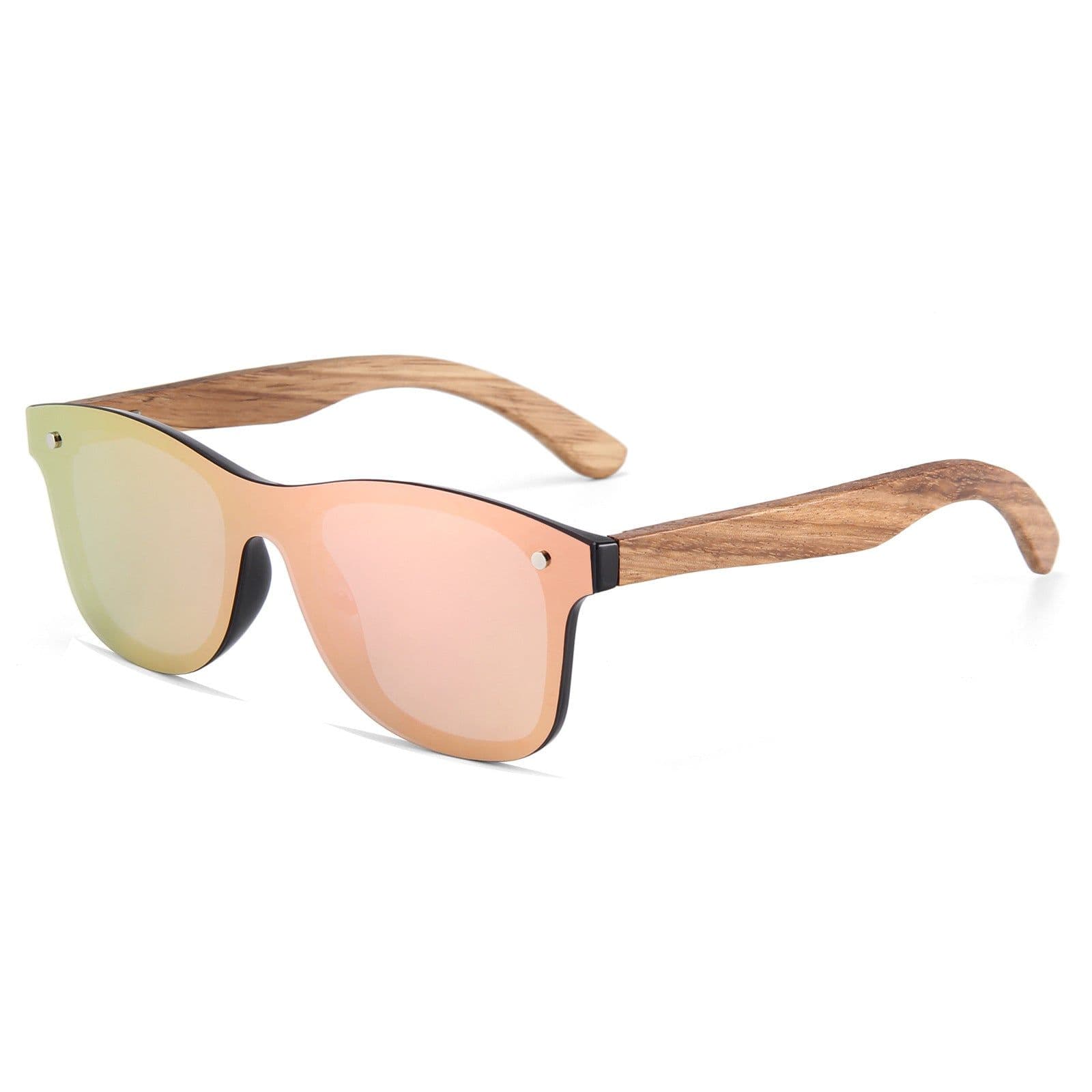image-Cross-border new style one-piece mirror, bamboo and wood glasses, polarized wood sunglasses, colorful male sunglasses