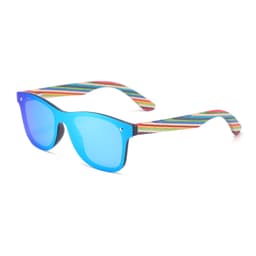 image-Cross-border new style one-piece mirror, bamboo and wood glasses, polarized wood sunglasses, colorful male sunglasses