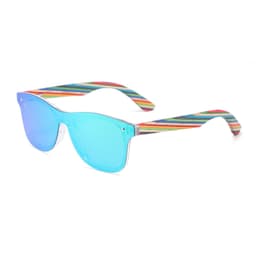 image-Cross-border new style one-piece mirror, bamboo and wood glasses, polarized wood sunglasses, colorful male sunglasses