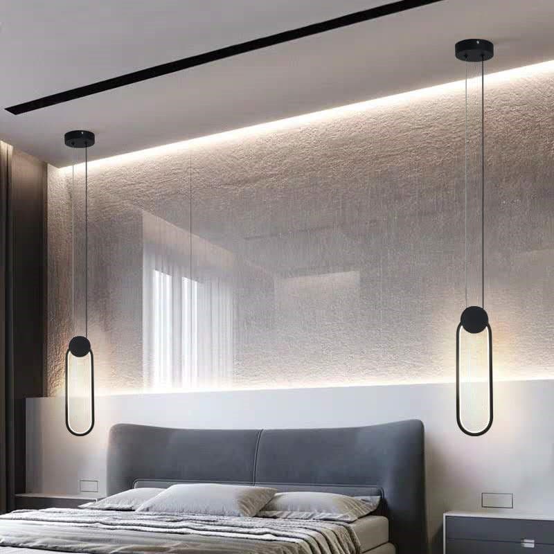 image-Nordic geometric bedside small chandelier restaurant milk tea shop window exhibition hall personality creative LED decoration ins bedroom lamp