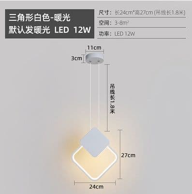 image-Nordic geometric bedside small chandelier restaurant milk tea shop window exhibition hall personality creative LED decoration ins bedroom lamp