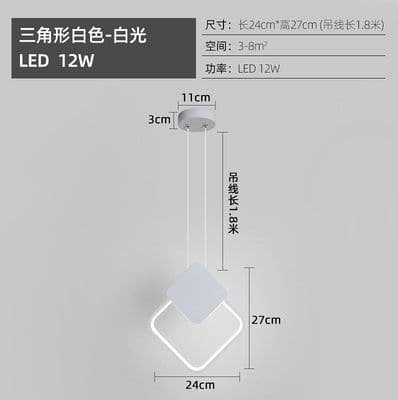 image-Nordic geometric bedside small chandelier restaurant milk tea shop window exhibition hall personality creative LED decoration ins bedroom lamp