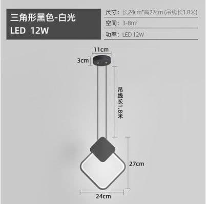 image-Nordic geometric bedside small chandelier restaurant milk tea shop window exhibition hall personality creative LED decoration ins bedroom lamp