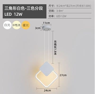 image-Nordic geometric bedside small chandelier restaurant milk tea shop window exhibition hall personality creative LED decoration ins bedroom lamp