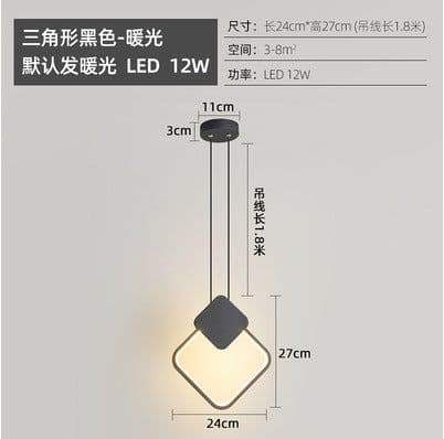 image-Nordic geometric bedside small chandelier restaurant milk tea shop window exhibition hall personality creative LED decoration ins bedroom lamp