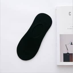 image-2020 spring and summer sports solid color men's socks, cotton boat socks, silicone non-slip shallow mouth invisible socks wholesale