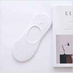 image-2020 spring and summer sports solid color men's socks, cotton boat socks, silicone non-slip shallow mouth invisible socks wholesale