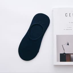 image-2020 spring and summer sports solid color men's socks, cotton boat socks, silicone non-slip shallow mouth invisible socks wholesale