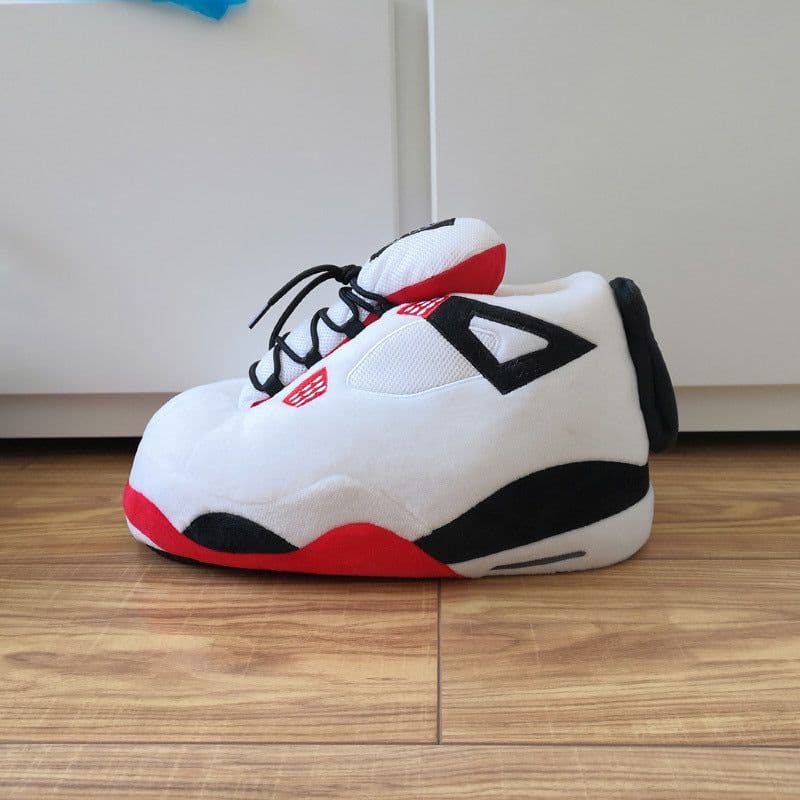 image-Spoof aj cotton slippers, net red winter fat coconut cotton shoes, non-slip thickened plush shoes, funny men's and women's cotton shoes