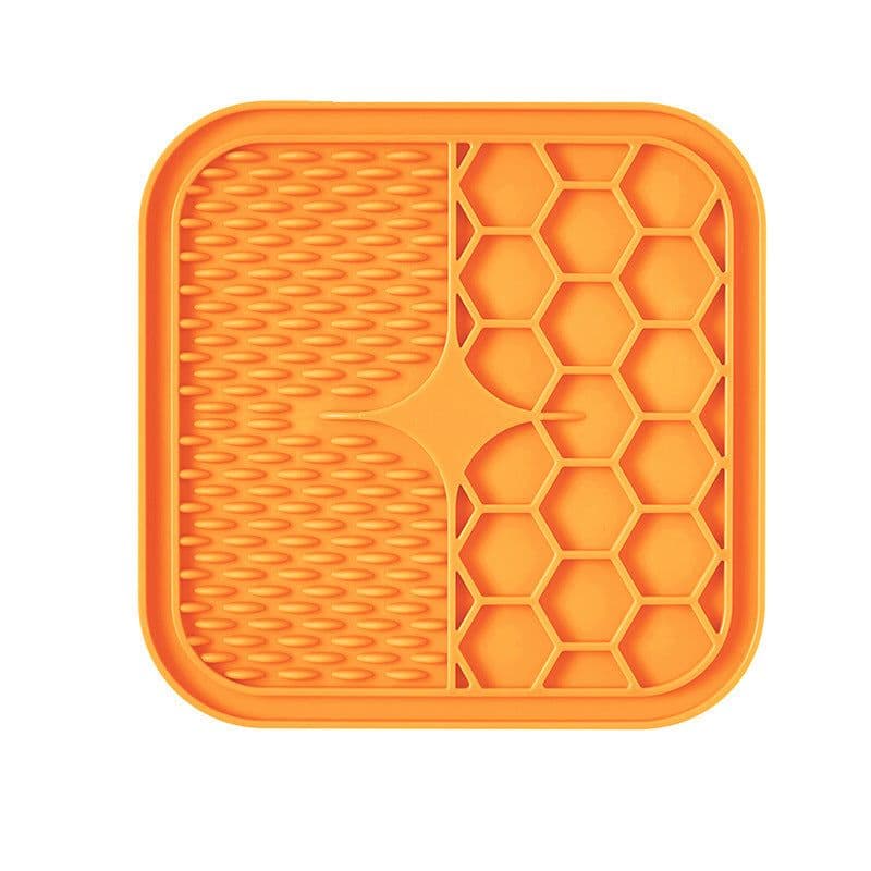 image-Pet supplies Suction cup licking pad Slow food pad Silicone dog licking plate pad Pet bowl Slow food bowl Dog licking pad plate