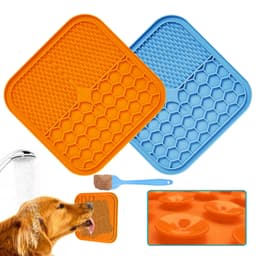 image-Pet supplies Suction cup licking pad Slow food pad Silicone dog licking plate pad Pet bowl Slow food bowl Dog licking pad plate