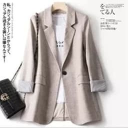 image-Chic Suit Jacket for Women Spring and Autumn 2023 New Korean Style One Button Casual Internet Popular Slim-Fitting Small Tailored Suit Top Fashion