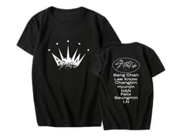 image-StrayKids Album ALL IN Peripheral Support Songs Clothing Loose Hedging Short Sleeve T-Shirt Men's and Women's Summer Wear