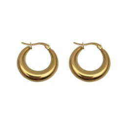 image-French lazy ins cold wind European and American minimalist oval hoop earrings 2021 new trendy ear buckle earrings
