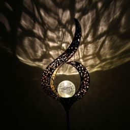 image-Solar flame light garden outdoor waterproof ground plug light wrought iron moon decorative light garden landscape lawn light