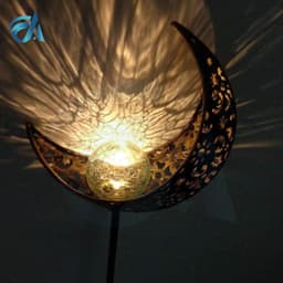 image-Solar flame light garden outdoor waterproof ground plug light wrought iron moon decorative light garden landscape lawn light