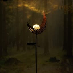image-Solar flame light garden outdoor waterproof ground plug light wrought iron moon decorative light garden landscape lawn light