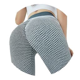 image-2021 AliExpress Amazon jacquard bubble yoga pants cross-border European and American high waist hip hip tight leggings high elastic