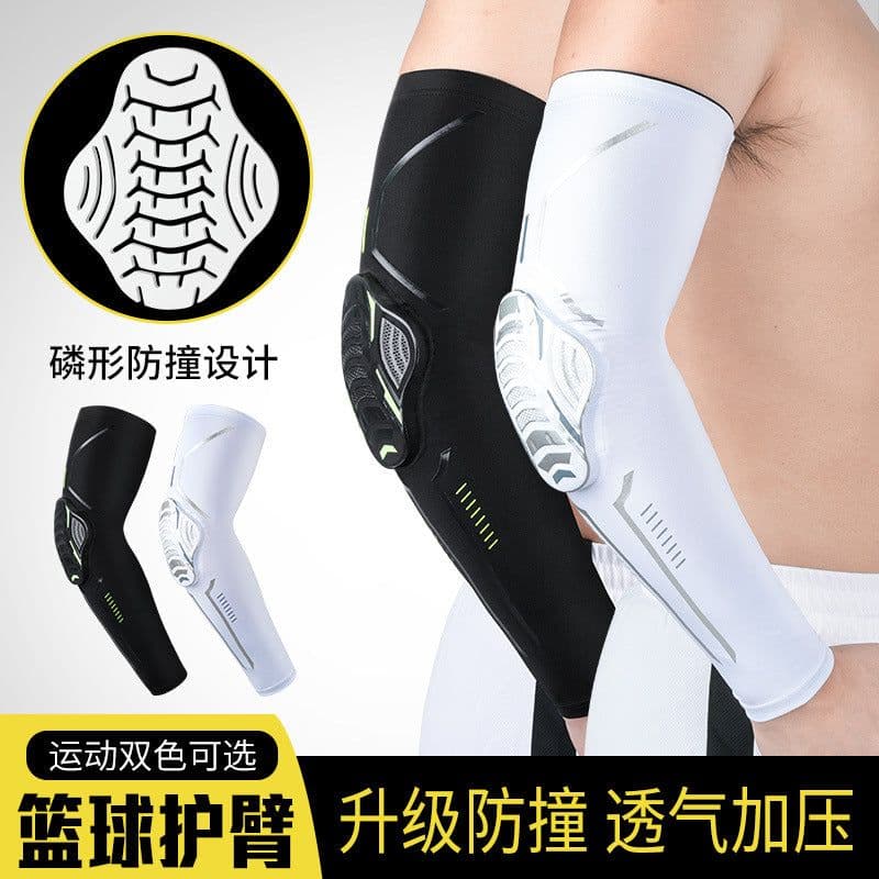 image-Sports arm sleeves honeycomb pressurized elbow pads outdoor basketball football mountain climbing cycling weightlifting protective gear