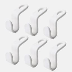image-6 PP mounted connection hooks fashion hanger link buckle coat hook plastic hanger bedroom storage organizer