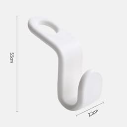 image-6 PP mounted connection hooks fashion hanger link buckle coat hook plastic hanger bedroom storage organizer