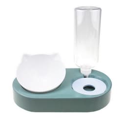 image-Automatic water refilling bowl water dispenser for pets Cat bowl and dog bowl anti-overturning neck protector Drinking water double bowl cat food feeding rice bowl