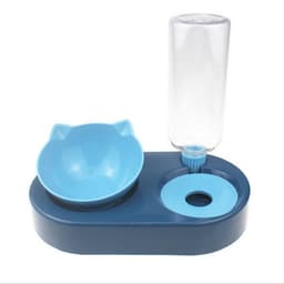 image-Automatic water refilling bowl water dispenser for pets Cat bowl and dog bowl anti-overturning neck protector Drinking water double bowl cat food feeding rice bowl