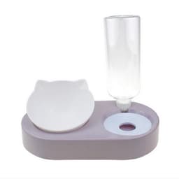 image-Automatic water refilling bowl water dispenser for pets Cat bowl and dog bowl anti-overturning neck protector Drinking water double bowl cat food feeding rice bowl