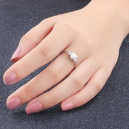 image-Heart-Shaped 925 Silver Ring for Women - Lam Hub Fong