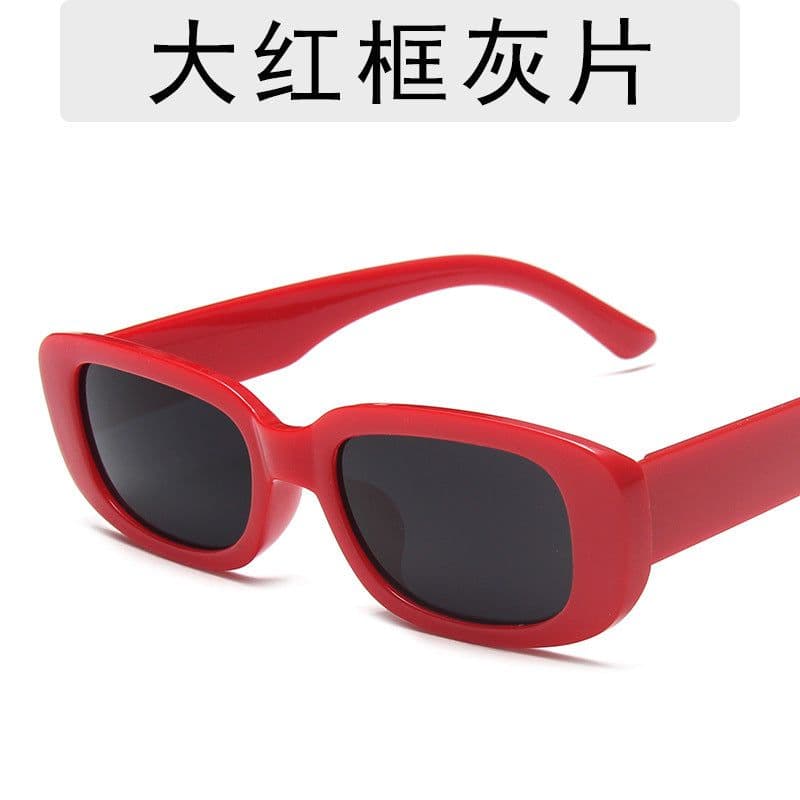 image-European and American trend small frame sunglasses female cross-border foreign trade square sunglasses olive green colorful ins street shooting glasses