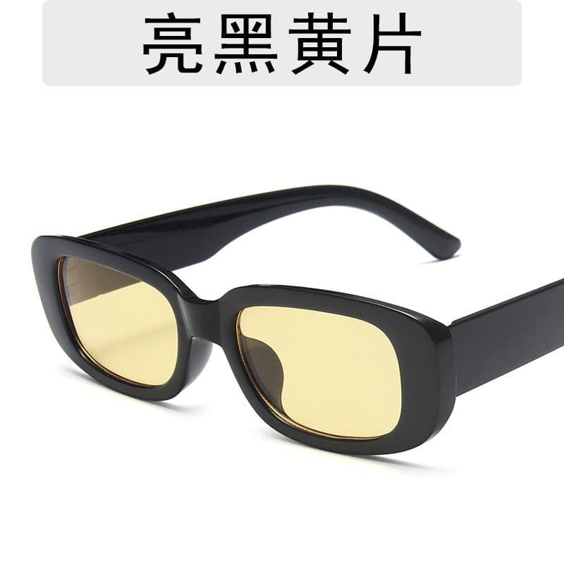 image-European and American trend small frame sunglasses female cross-border foreign trade square sunglasses olive green colorful ins street shooting glasses