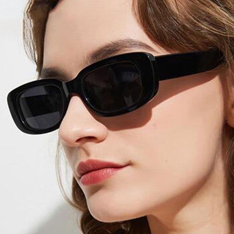 image-European and American trend small frame sunglasses female cross-border foreign trade square sunglasses olive green colorful ins street shooting glasses