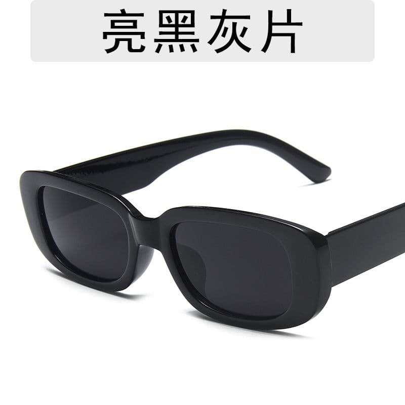 image-European and American trend small frame sunglasses female cross-border foreign trade square sunglasses olive green colorful ins street shooting glasses