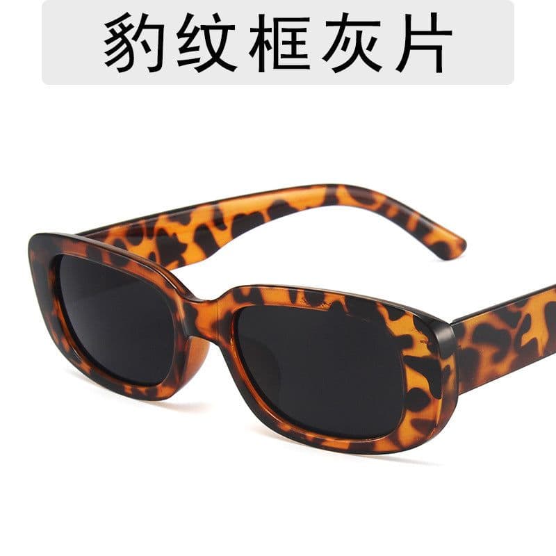 image-European and American trend small frame sunglasses female cross-border foreign trade square sunglasses olive green colorful ins street shooting glasses