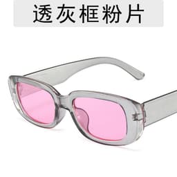 image-European and American trend small frame sunglasses female cross-border foreign trade square sunglasses olive green colorful ins street shooting glasses