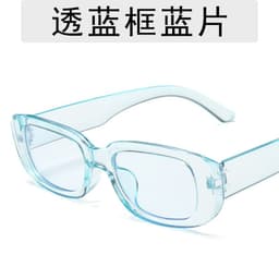 image-European and American trend small frame sunglasses female cross-border foreign trade square sunglasses olive green colorful ins street shooting glasses