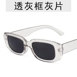 image-European and American trend small frame sunglasses female cross-border foreign trade square sunglasses olive green colorful ins street shooting glasses