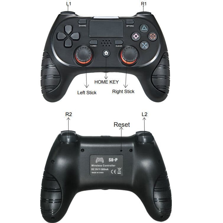 image-Six Axis Double Vibration Game Handle With Light