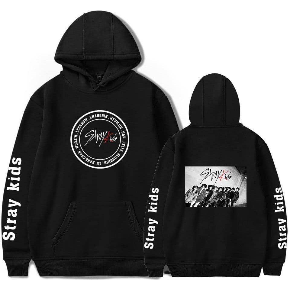 image-2019 new Korean men's combination stray kids Korean hooded sweater men and women support customization